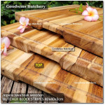 Cutting board butcher block STRIPES SQUARE 40x40x3cm +/-3.3kg talenan kayu jati Jepara